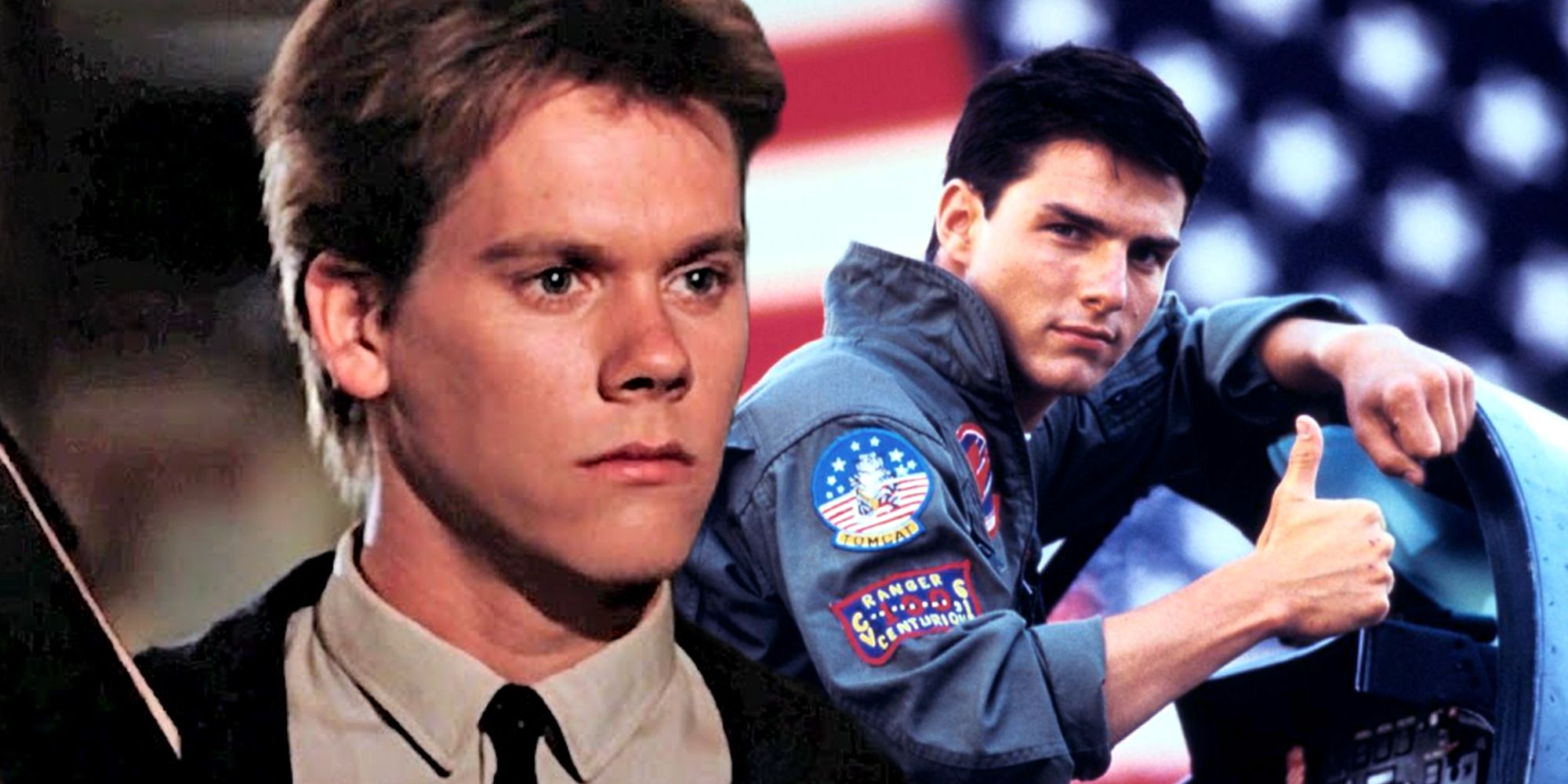 Kevin Bacon in Footloose and Tom Cruise in Top Gun