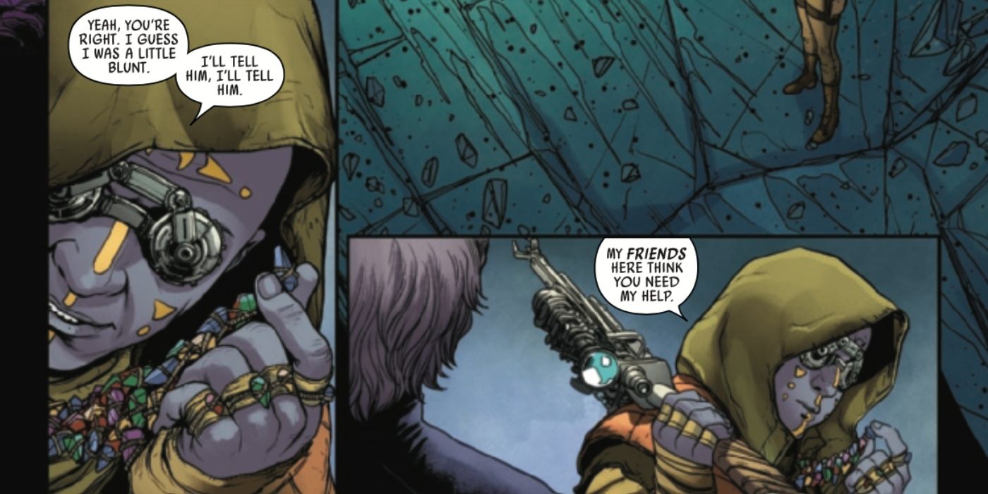 Kyber Crystals talking to Dr. Cuata in Star Wars.