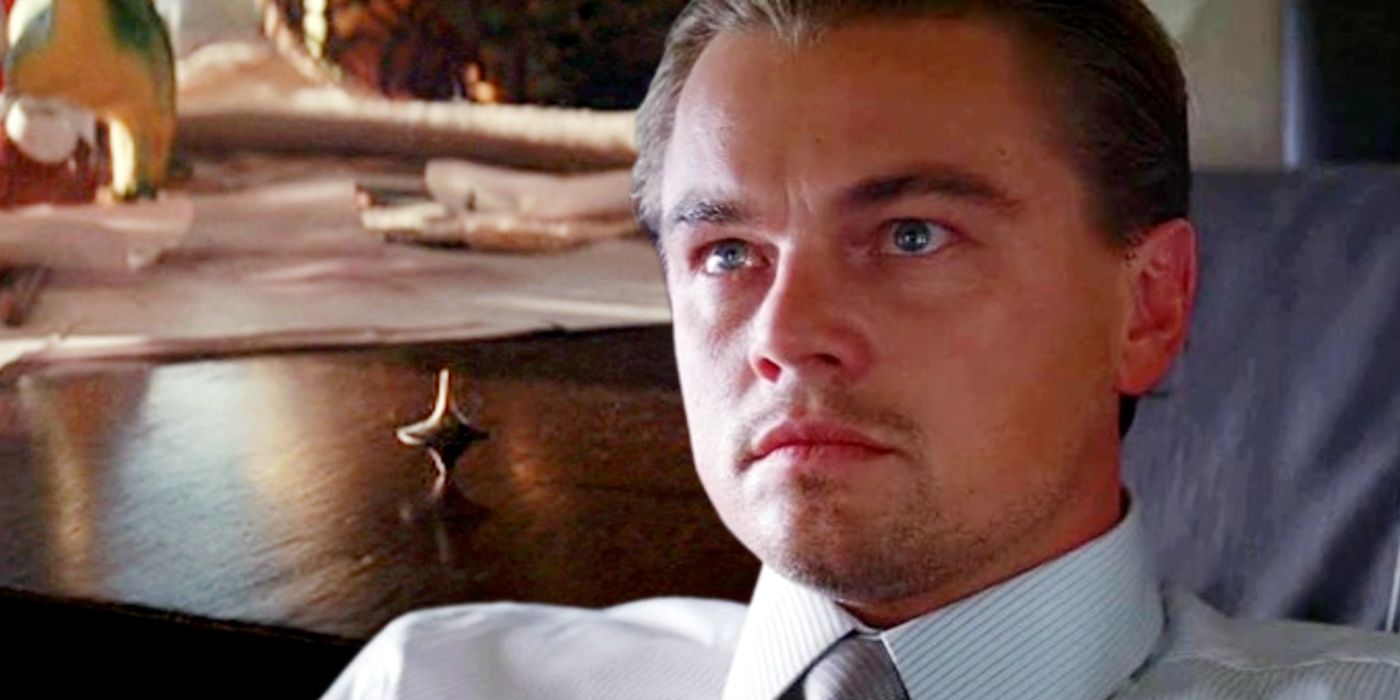 Custom image of Leonardo DiCaprio as Cobb as the spinning top in Inception.