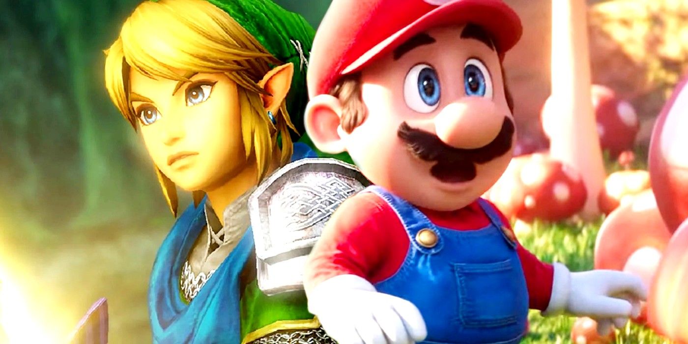 Link in Legend of Zelda and Super Mario in Mario movie