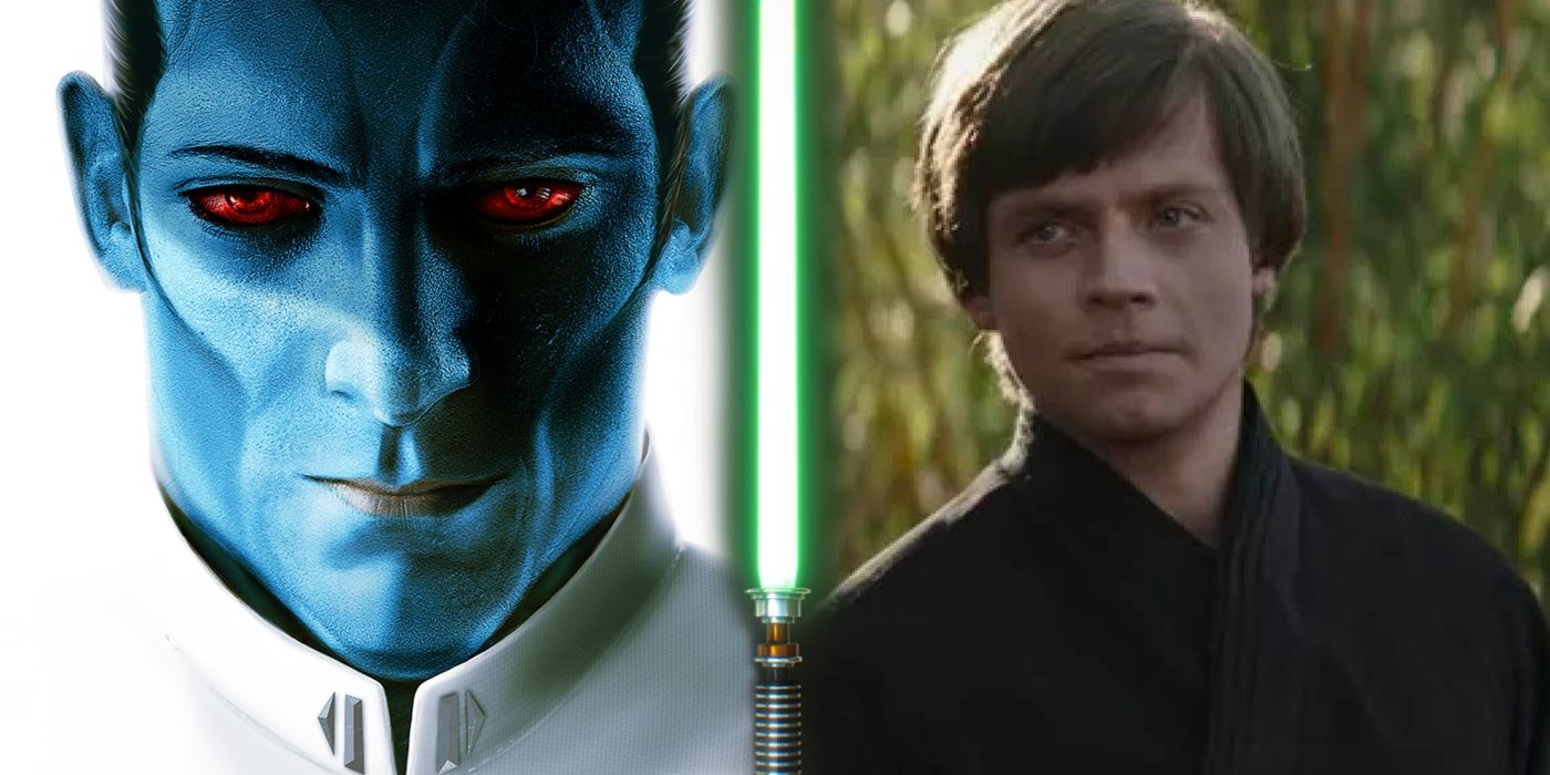 Luke Skywalker and Grand Admiral Thrawn.
