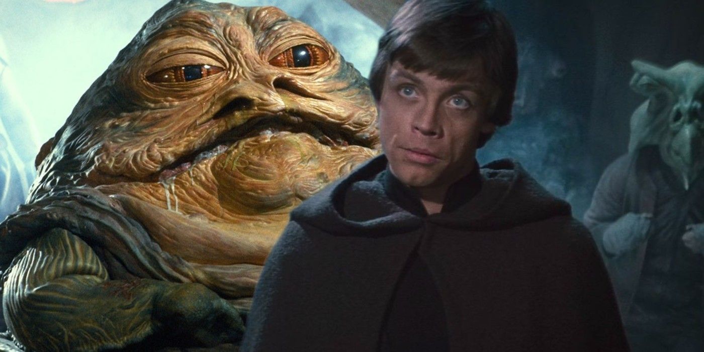 Luke Skywalker and Jabba the Hutt.