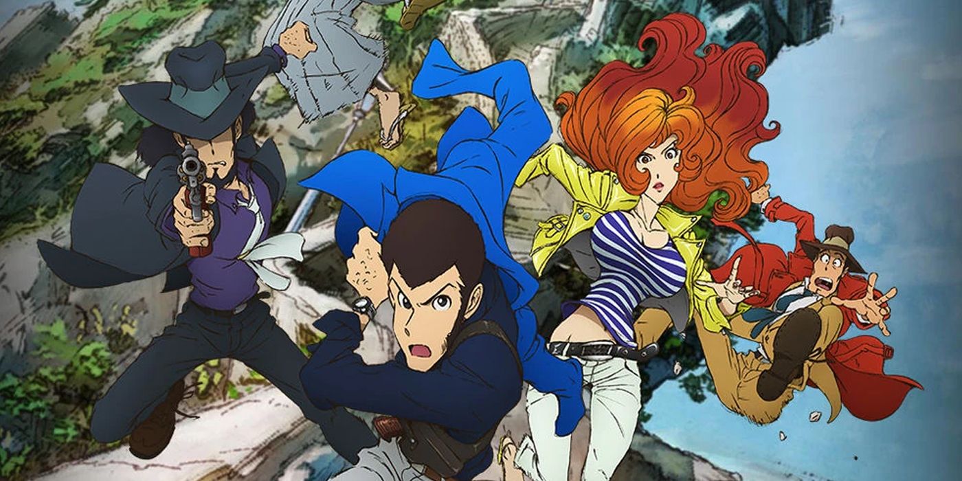 Lupin the Third Part 4 Poster showing Lupin, Jigen, Fujiko, and Inspector Zenigata.