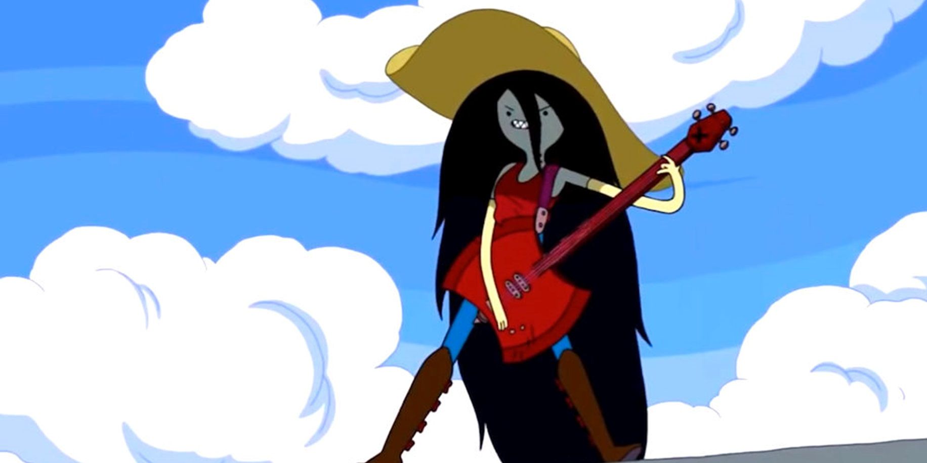 Marceline playing her axe bass in Adventure Time