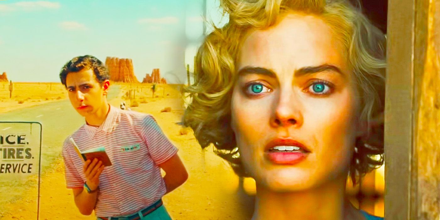 Jake Ryan and Margot Robbie in Asteroid City