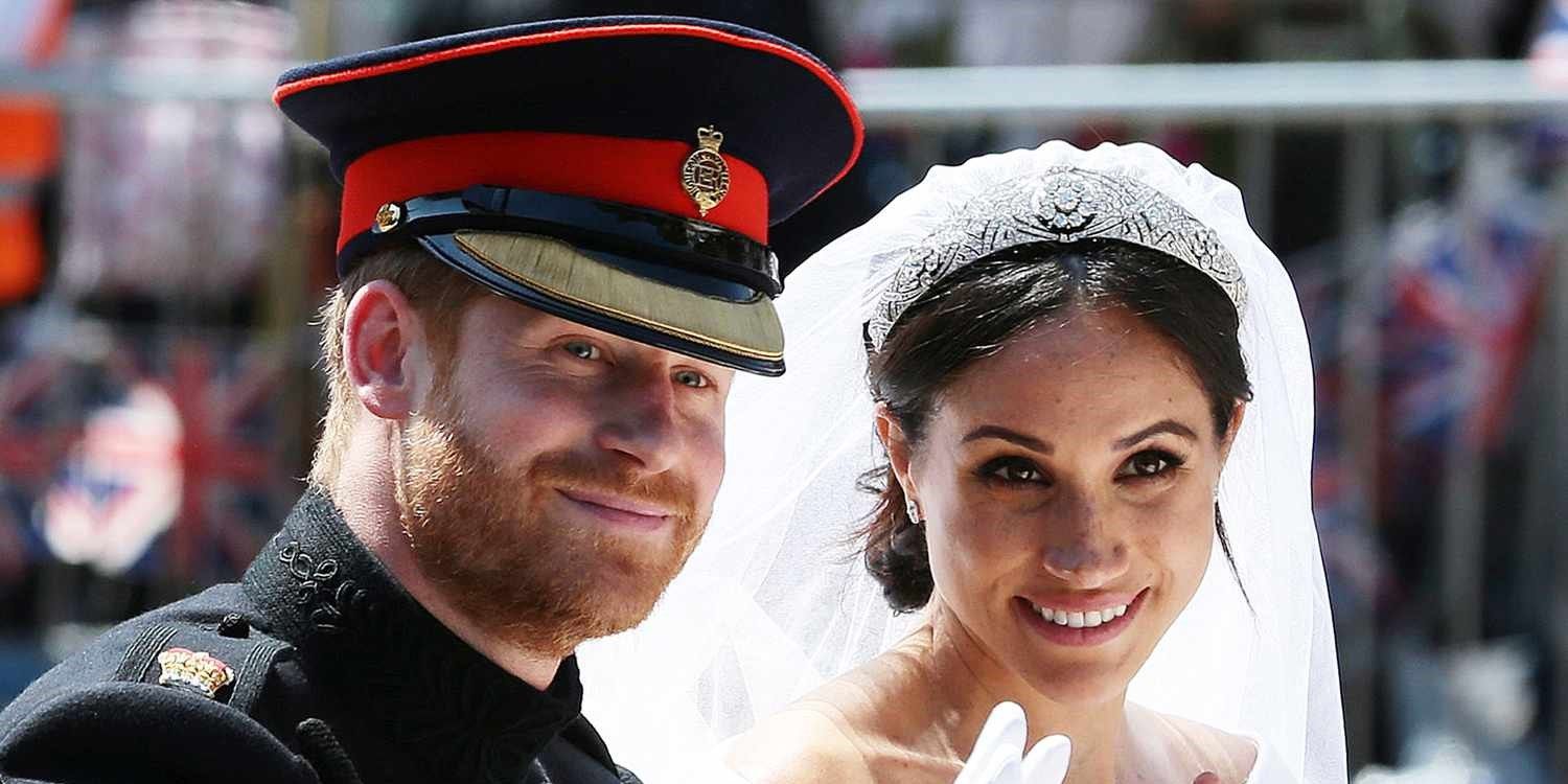 Meghan and Harry on their wedding day