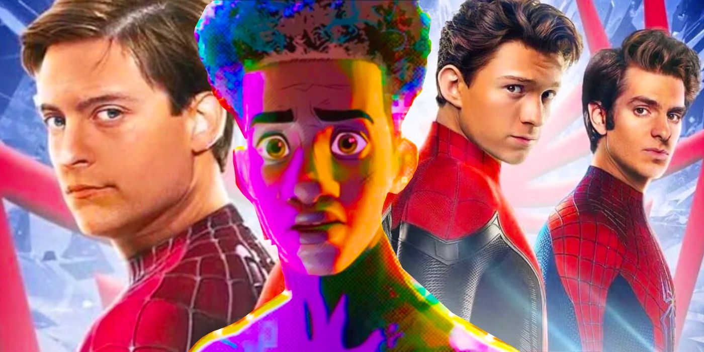 Miles Moarles Spider-Man With Tom Holland, Andrew Garfied, and Tobey Maguire