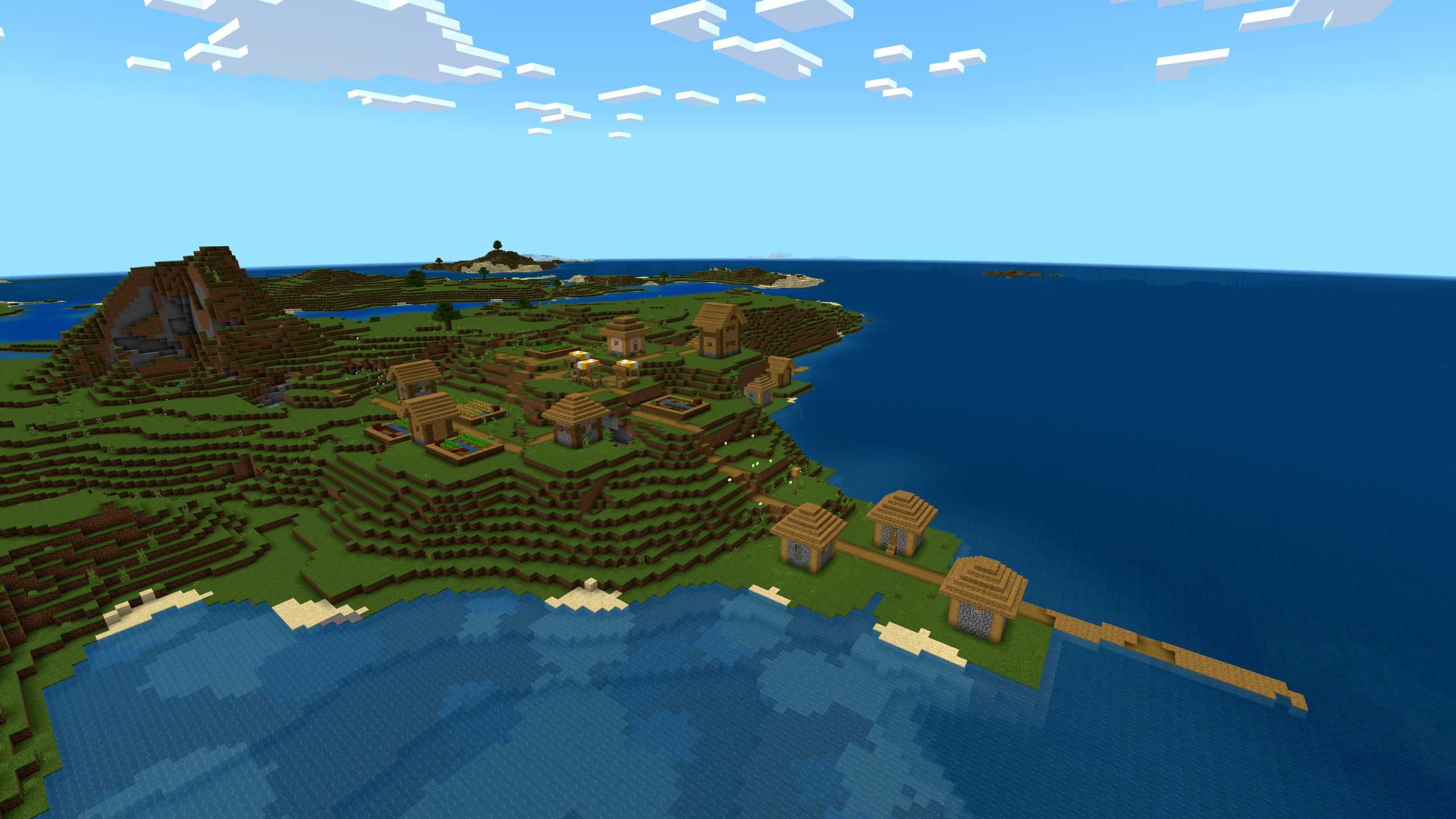 Minecraft Bedrock Edition Coastal Village With Two Docks