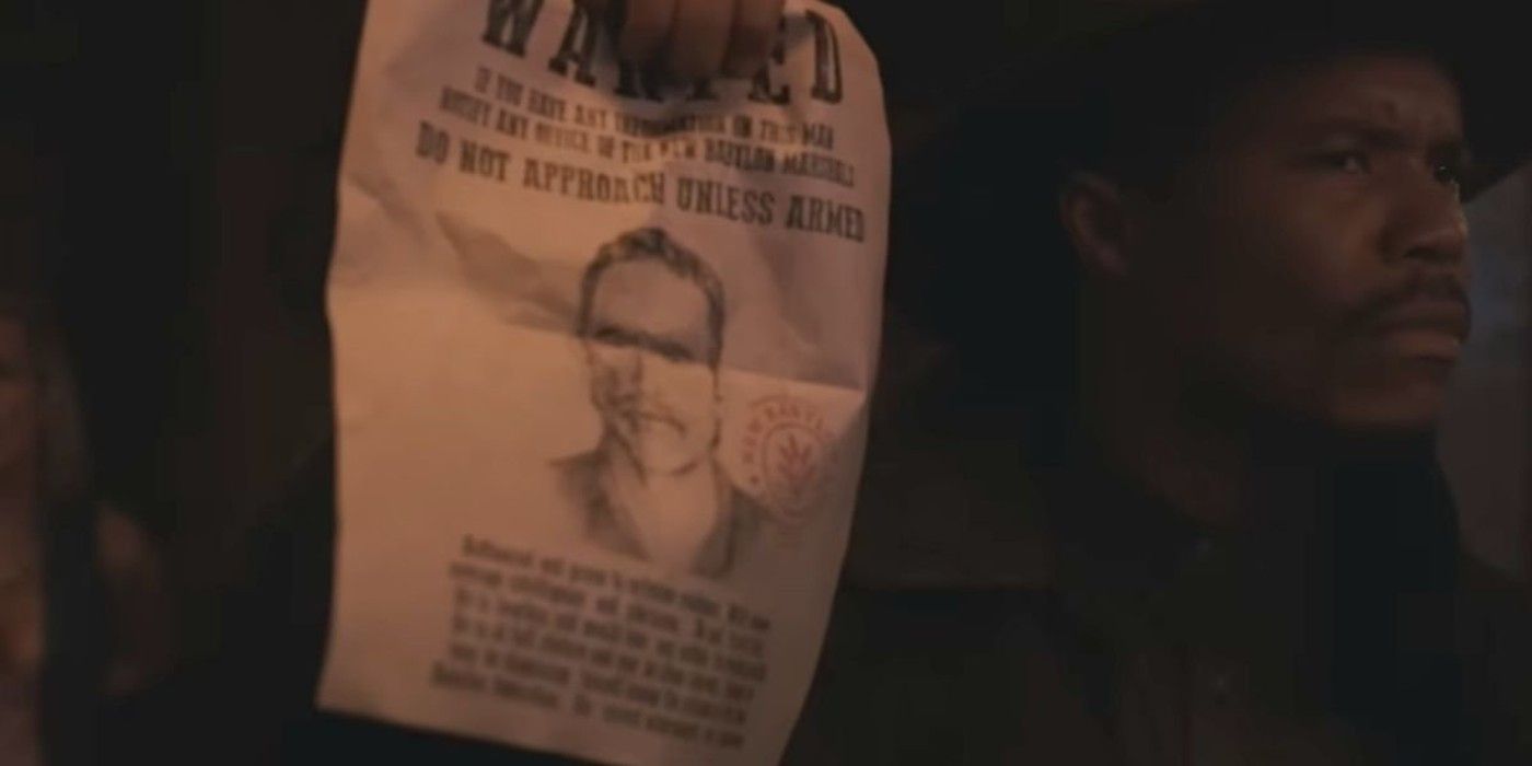 Cartaz de procurado de Negan em Walking Dead Dead City