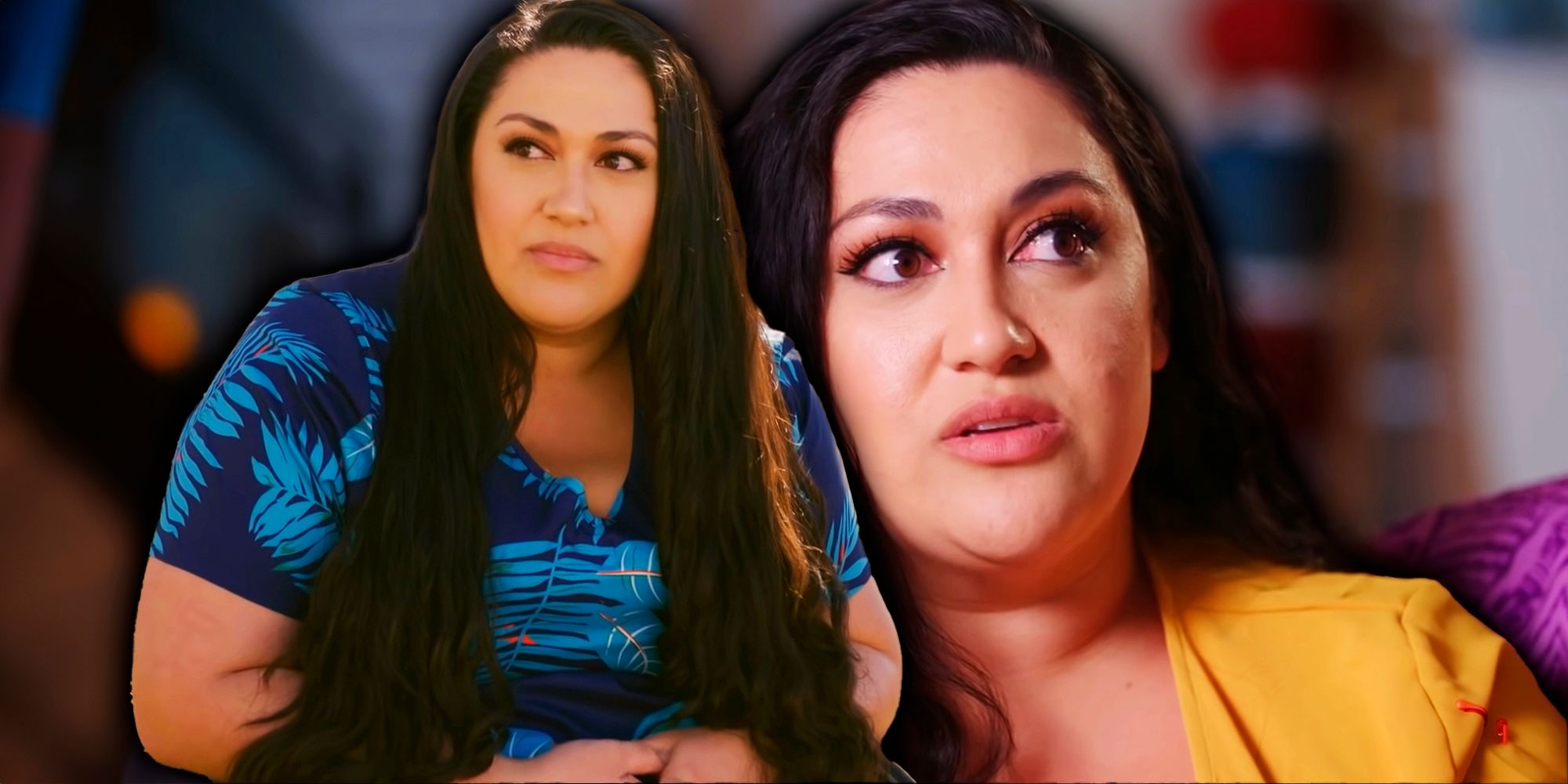 Side by side images of 90 Day Fiance&rsquo;s Kalani Faagata