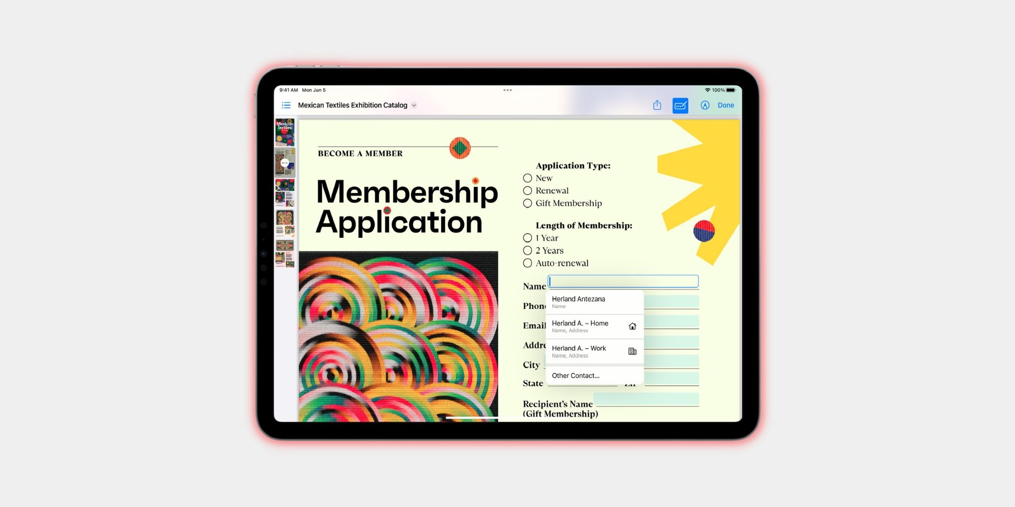Pengalaman PDF baru di iPadOS 17