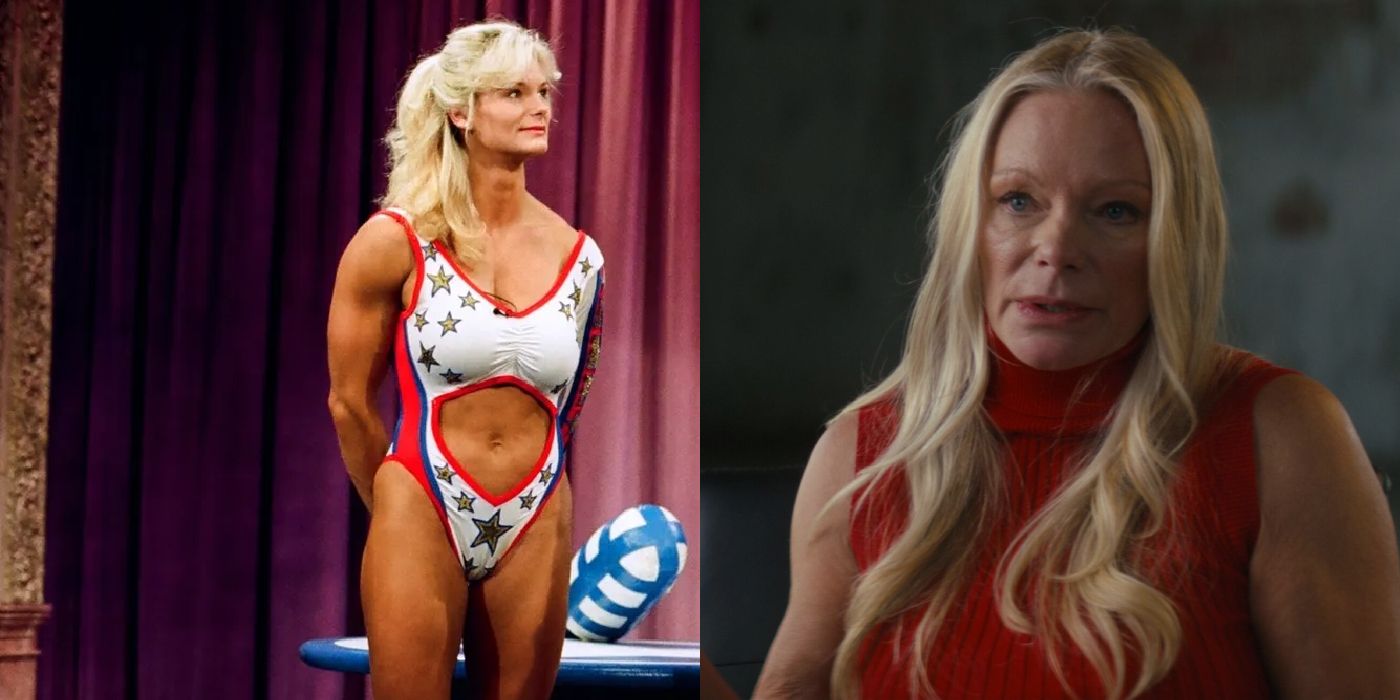 Raye Hollit in American Gladiators and Muscle and Mayhem