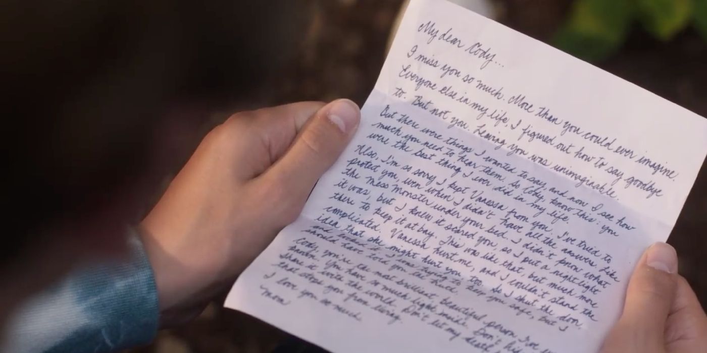 Close-up of a letter in Highway to Heaven