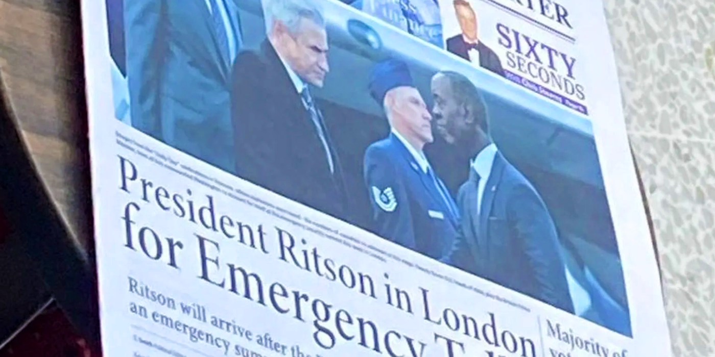 newspaper of president ritson in the mcu