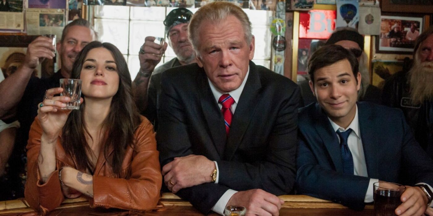 Nick Nolte with the cast of Graves
