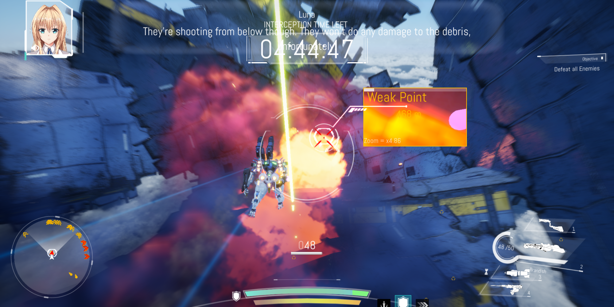 Nimbus INFINITY Review warspite gun combat and luna dialogue