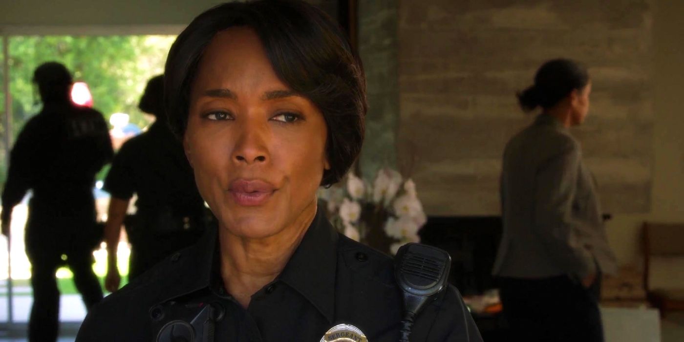 Officer Athena Grant talking in the 9-1-1 episode Desperate Times