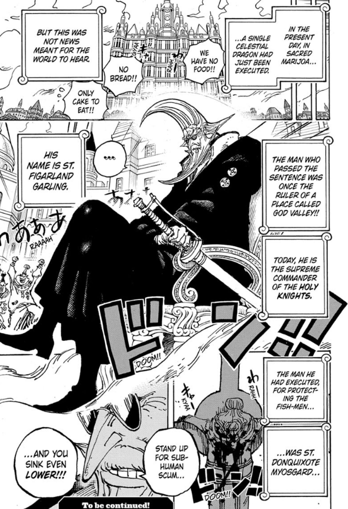 One Piece Figarland Garling Shanks, comandante dos Cavaleiros Sagrados