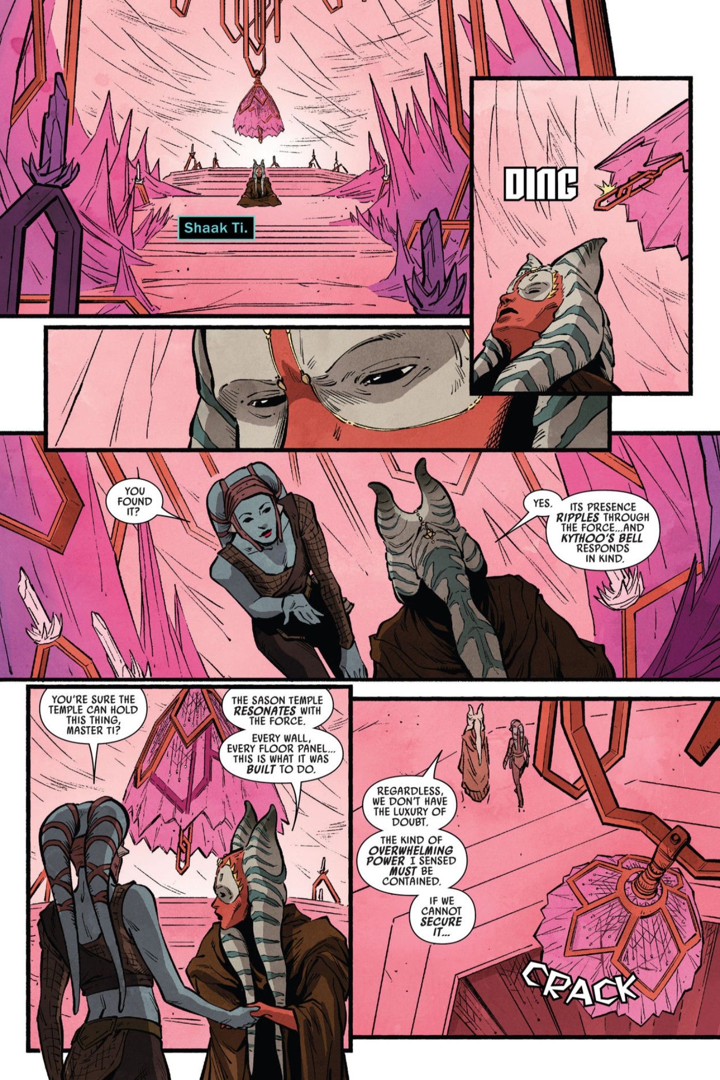 Star Wars Jedi discussing Kythoo&rsquo;s Bell.