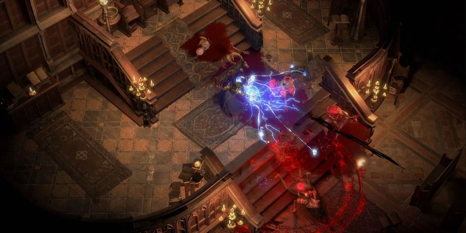 Tangkapan layar Path of Exile 2 dari pencahayaan pemotretan pengguna sihir 