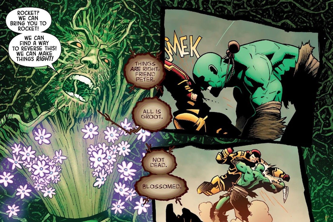Peter Quill diz a Groot que pode trazer Rocket Raccoon