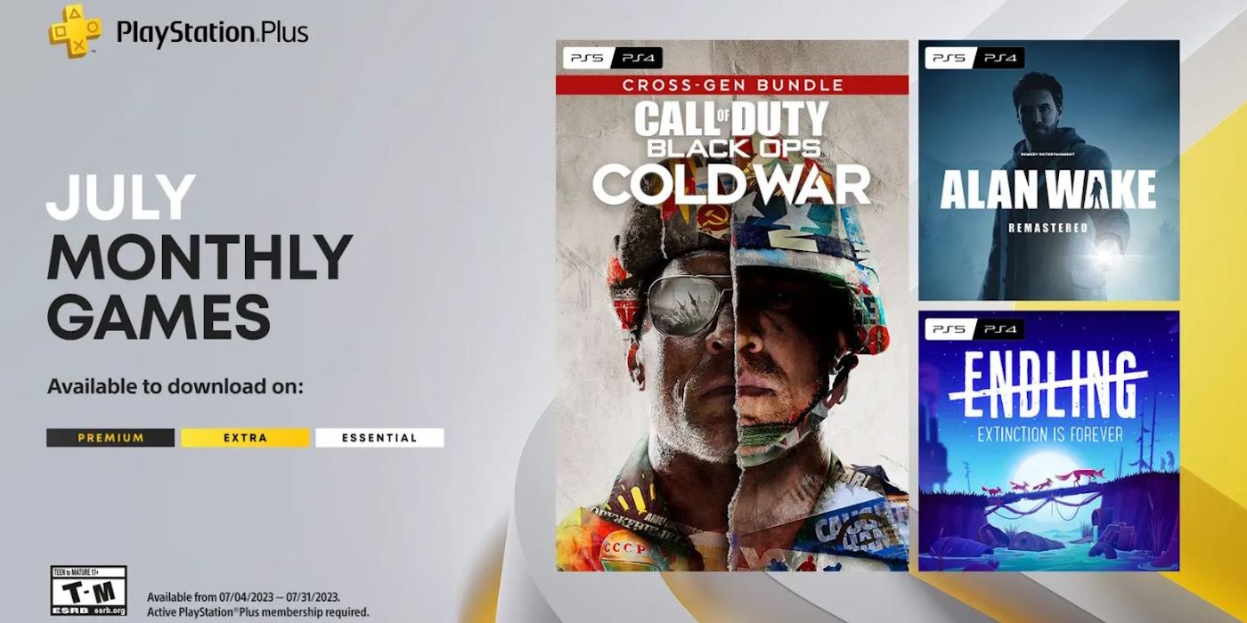 Jeux PlayStation Plus juillet 2023 Alan Wake Endling et Call of Duty