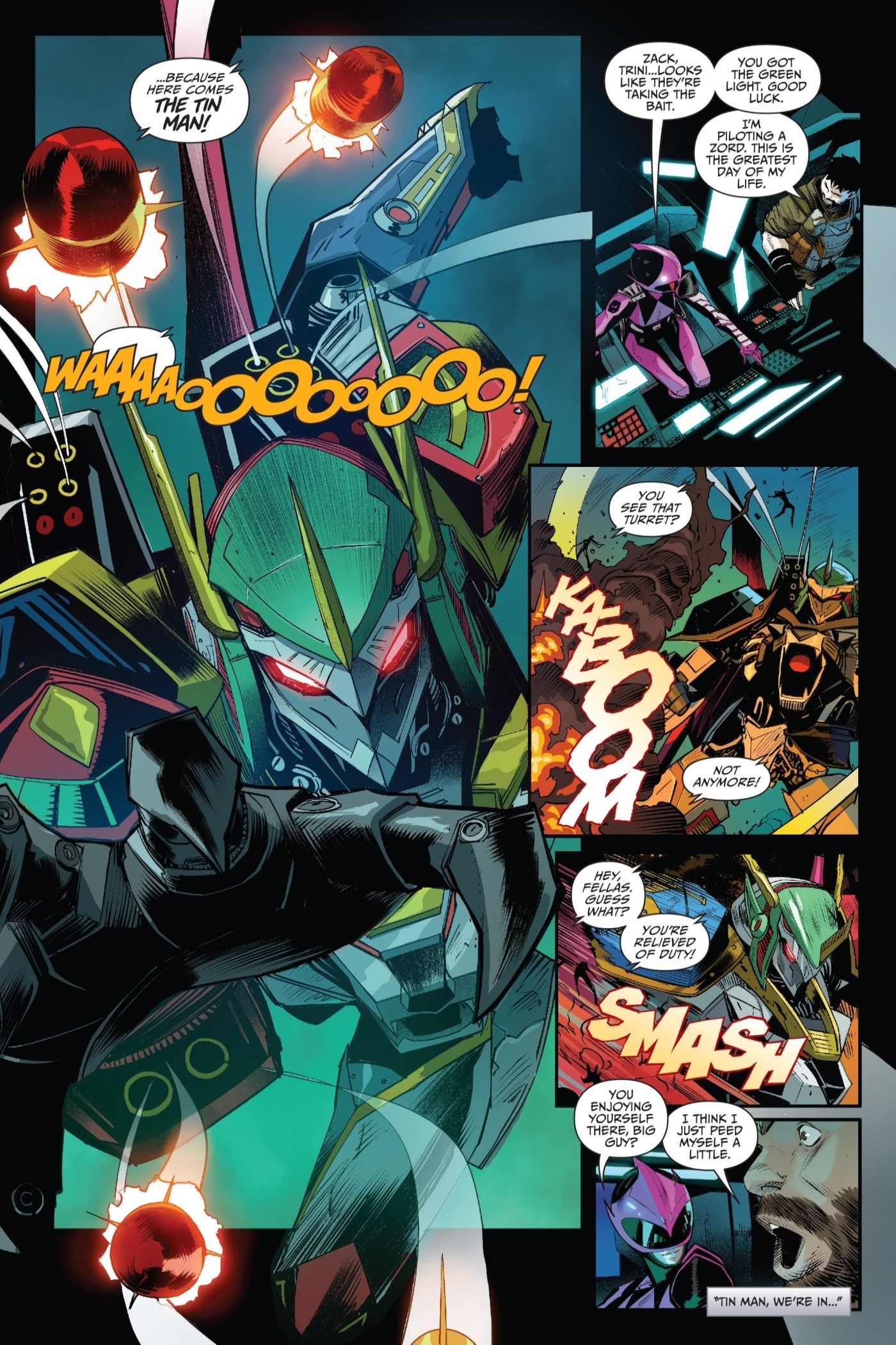 Power Rangers: Bulk piloting the Gravezord.