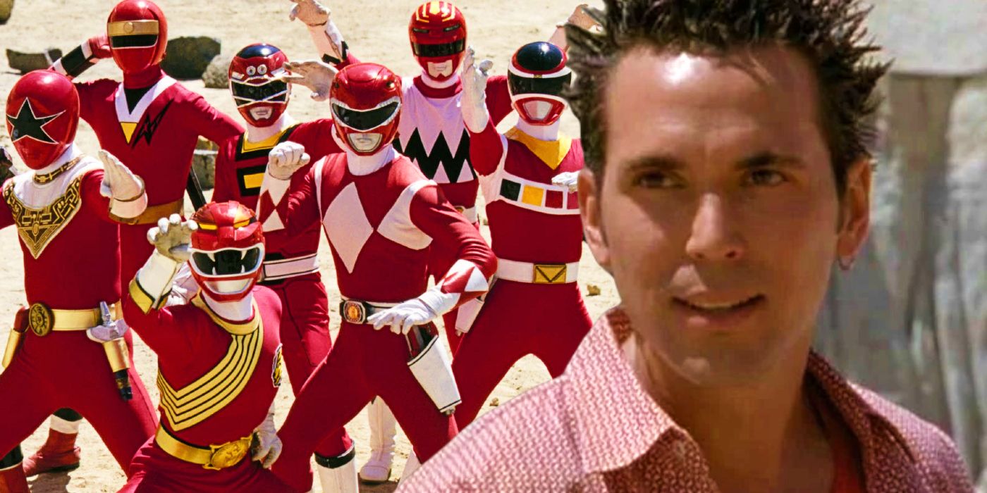 Os Power Rangers Eternamente Vermelhos e Jason David Frank como Tommy Oliver