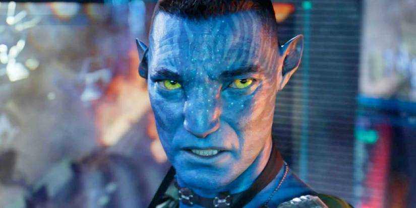 Stephen Lang as Quaritch looking upset at something in Avatar: The Way of Water.