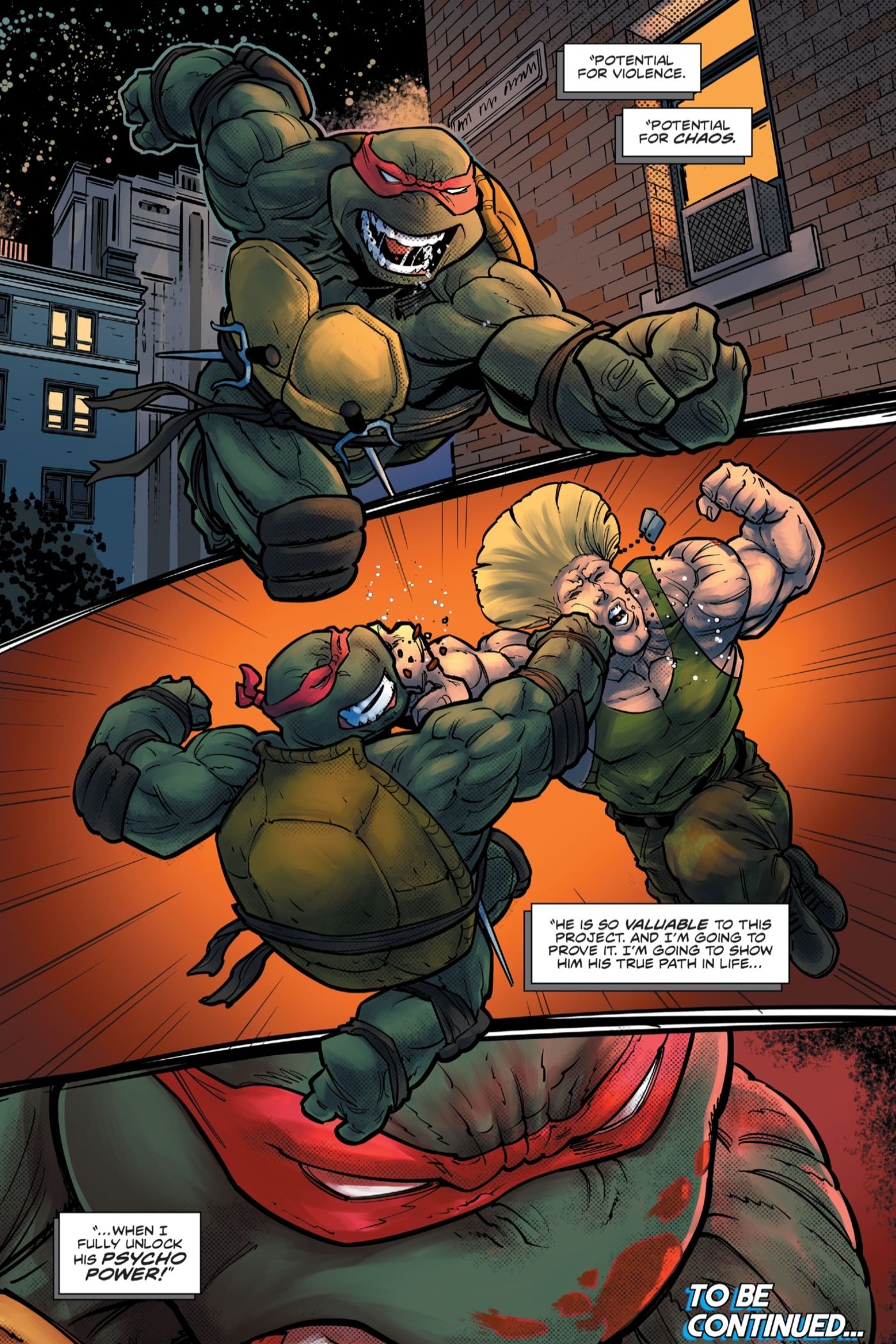 TMNT&rsquo;s Raphael vs Street Fighter&rsquo;s Guile.