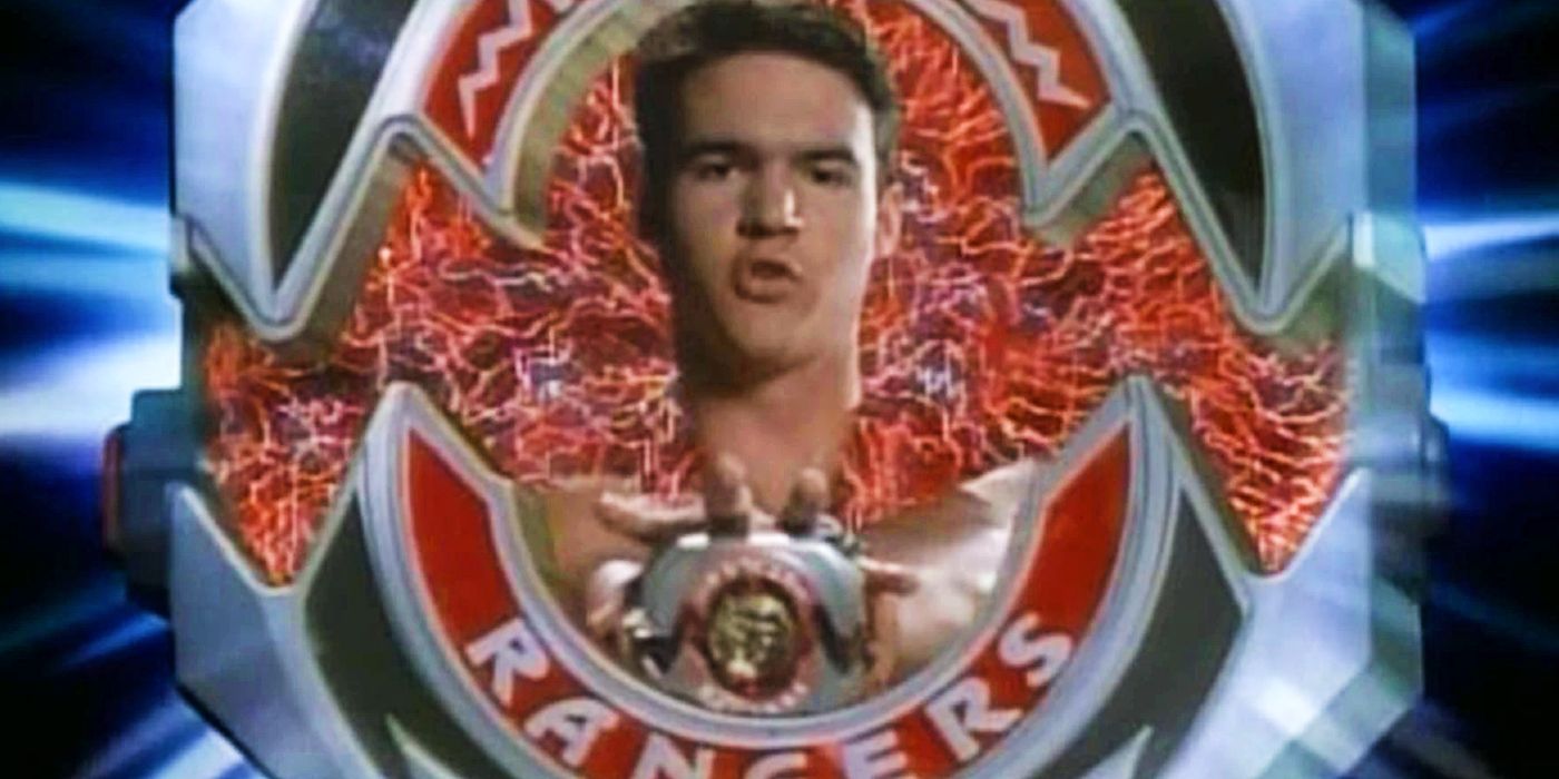Red Ranger Jason morphing sequence in Mighty Morphin Power Rangers
