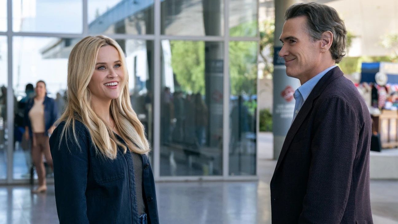 Reese Witherspoon as Bradley and Billy Crudup as Cory in The Morning Show Season 3