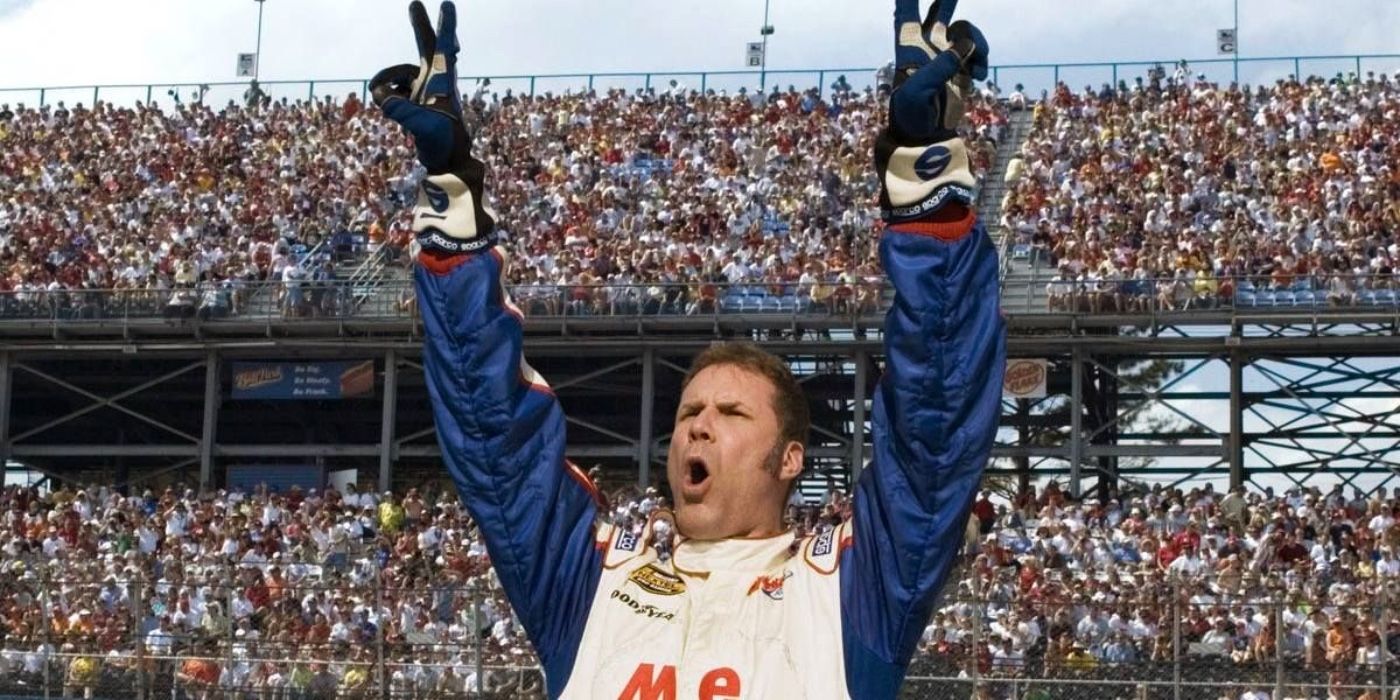 Ricky Bobby celebrating in Talladega Nights