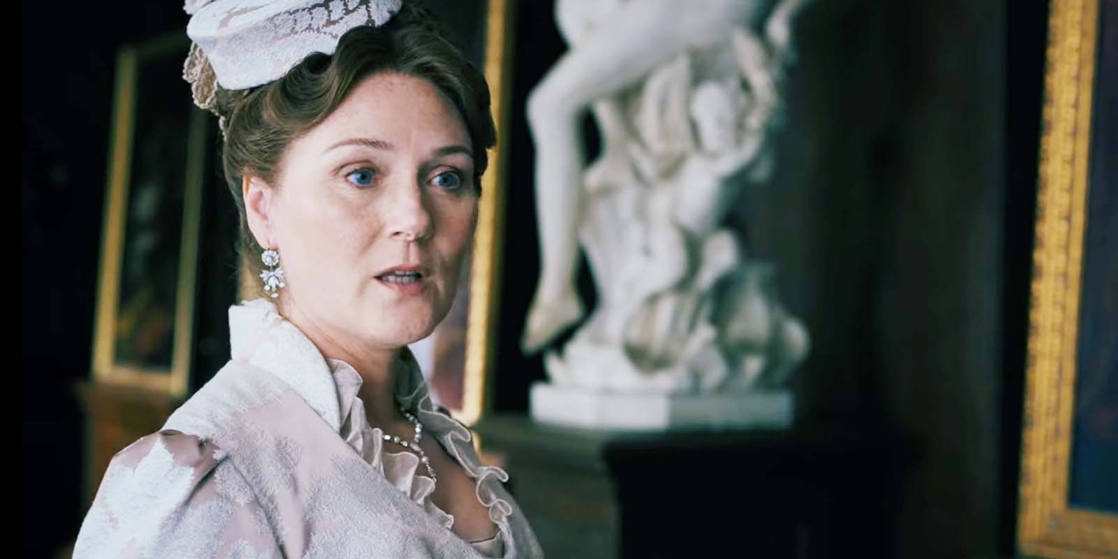 Ruth Gemmell as Dowager Viscountess Violet Bridgerton in Queen Charlotte: A Bridgerton Story 