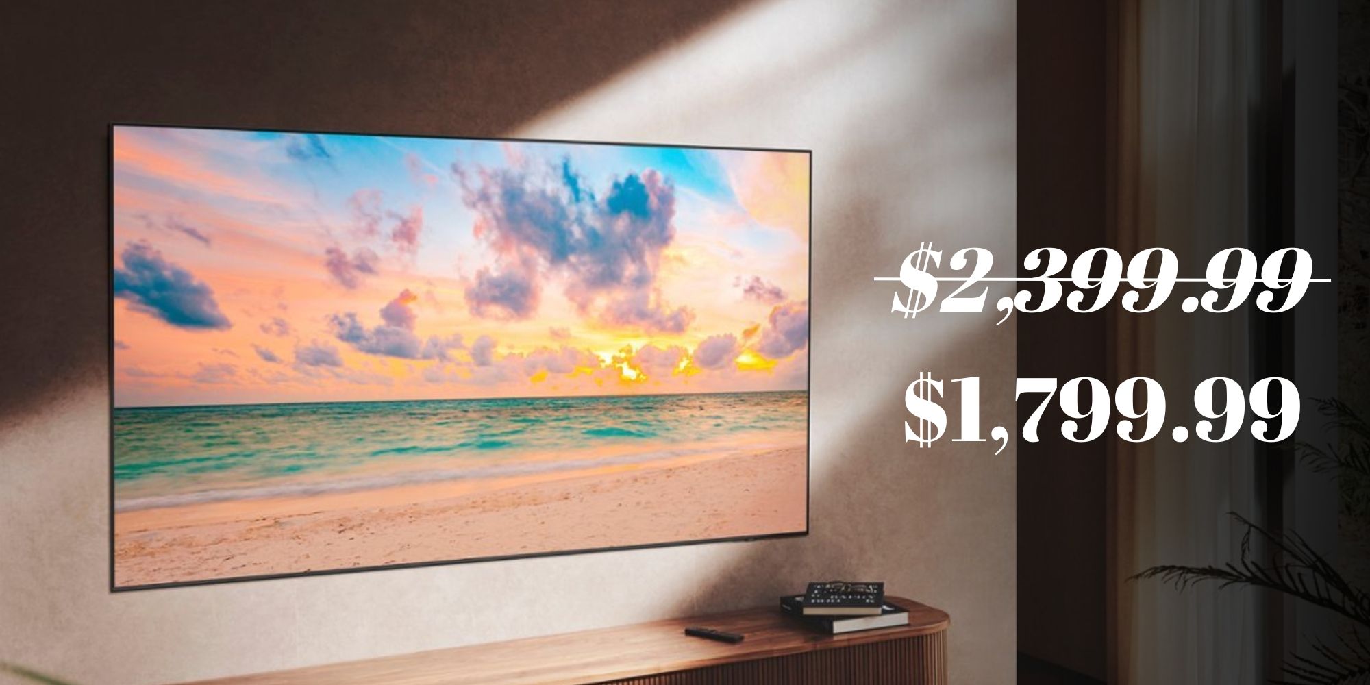 Gambar Samsung 75-inci Neo QLED 4K TV di dinding