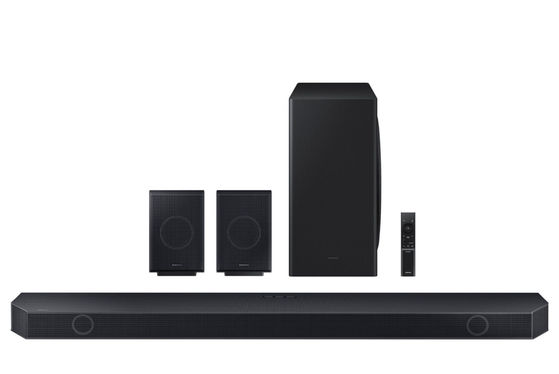 Samsung Q-Series 9.1.4ch Wireless True Dolby Atmos Soundbar + Speaker Belakang di Titan Black
