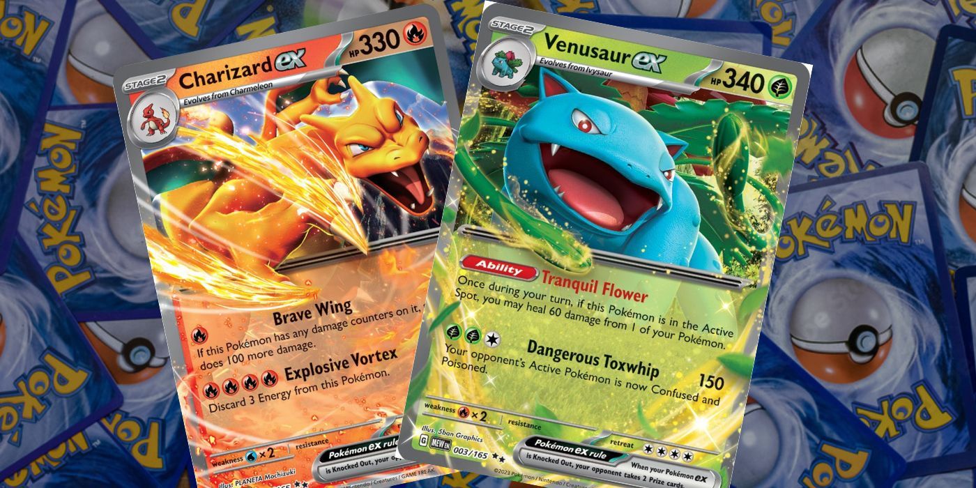 Scarlet and Violet 151 Pokemon TCG cards Charizard ex and Venusaur ex