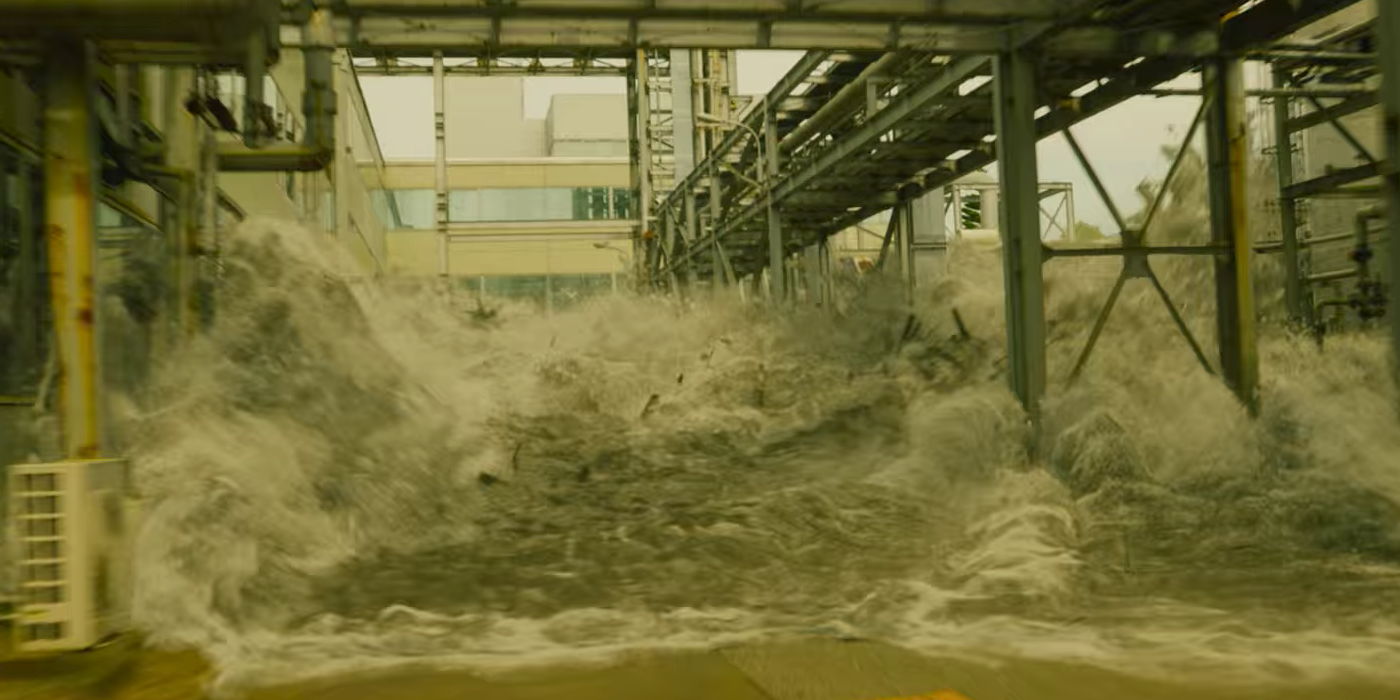 The Fukushima plant flooding in the days.