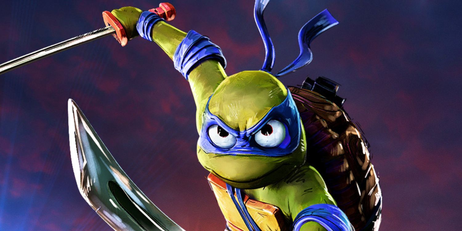 Leonardo character poster for Teenage Mutant Ninja Turtles: Mutant Mayhem