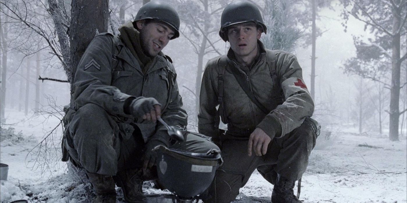 Doc Roe in Bastogne forest from Band of Brothers