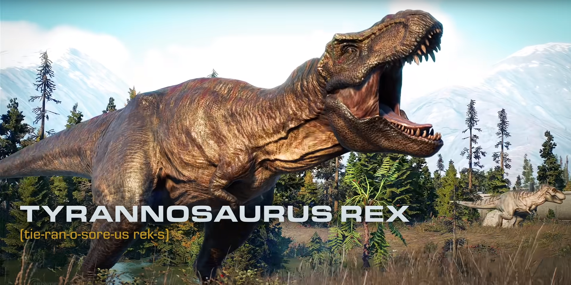 T-Rex in in Jurassic World Evolution 2