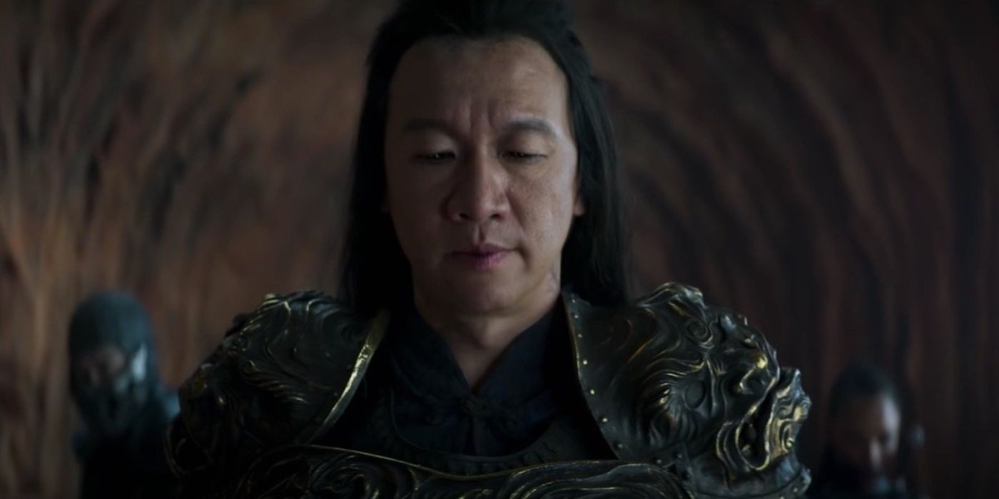 Chin Han como Shang Tsung em Mortal Kombat (2021).