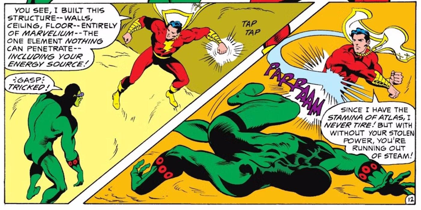 material de metal shazam