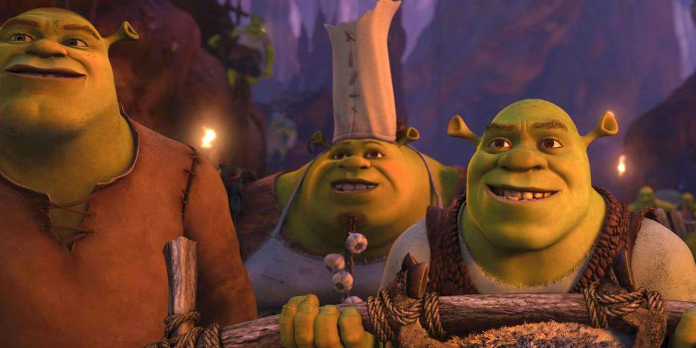 Shrek and his ogre brethren in Shrek Forever After