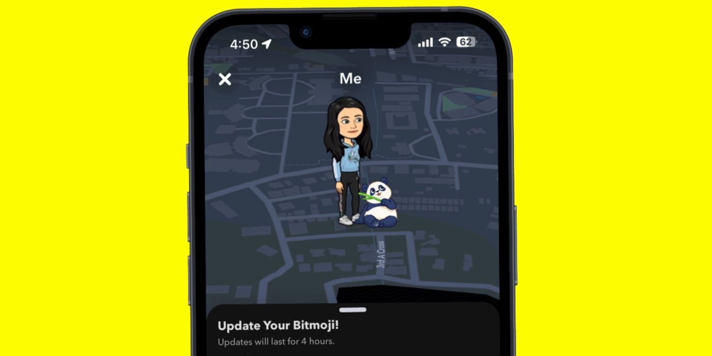 Snapchat Bitmoji dengan panda peliharaan di Snap Map