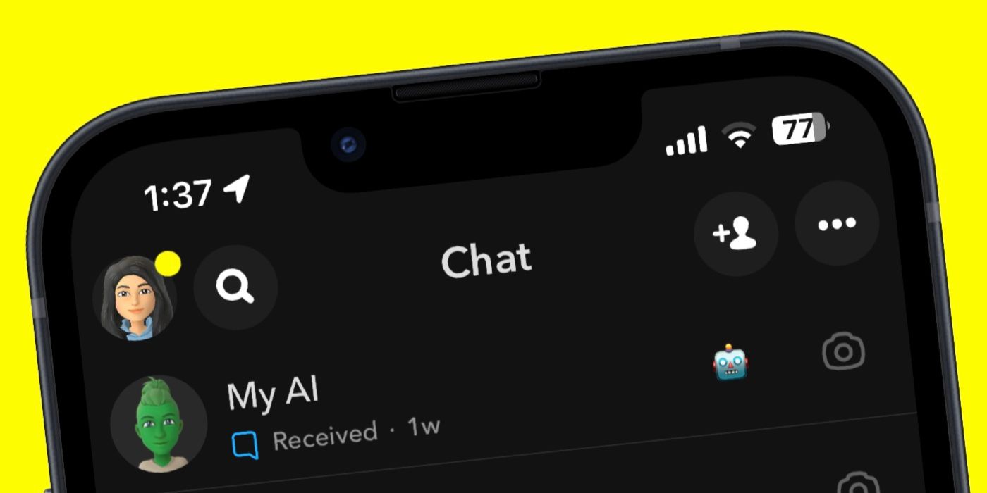 Snapchat Yellow Dot on profile