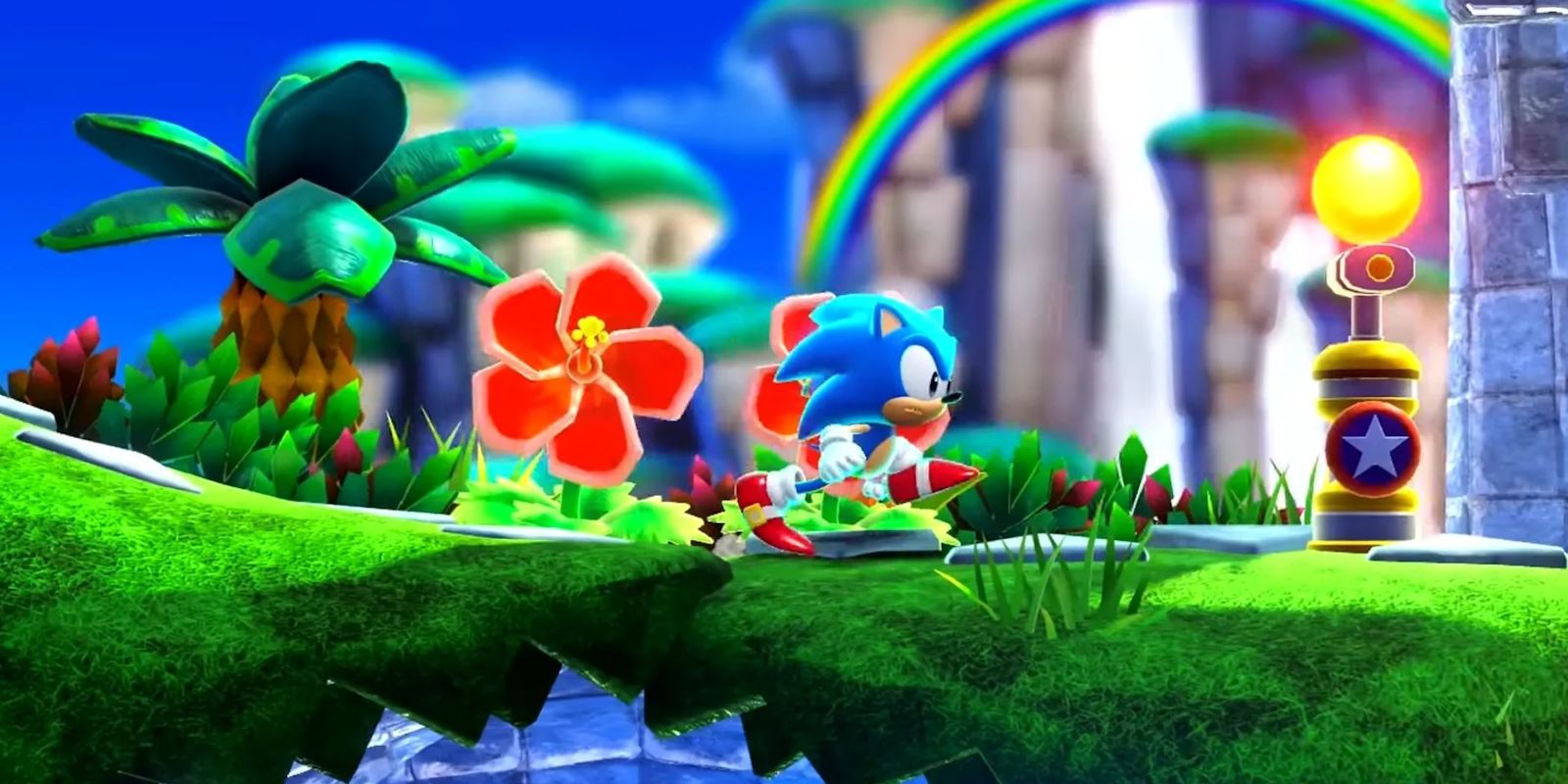 Sonic Superstars menampilkan lari Sonic di Green Hill Zone