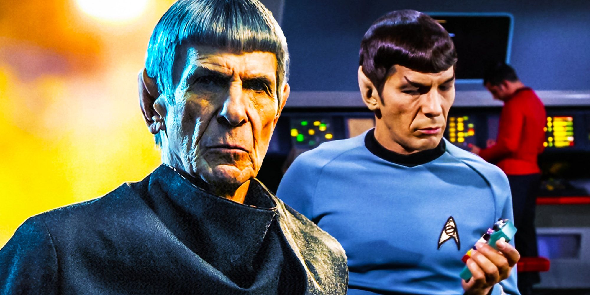 Leonard Nimoy's Spock from both Star Trek: The Original Series and Star Trek (2009).