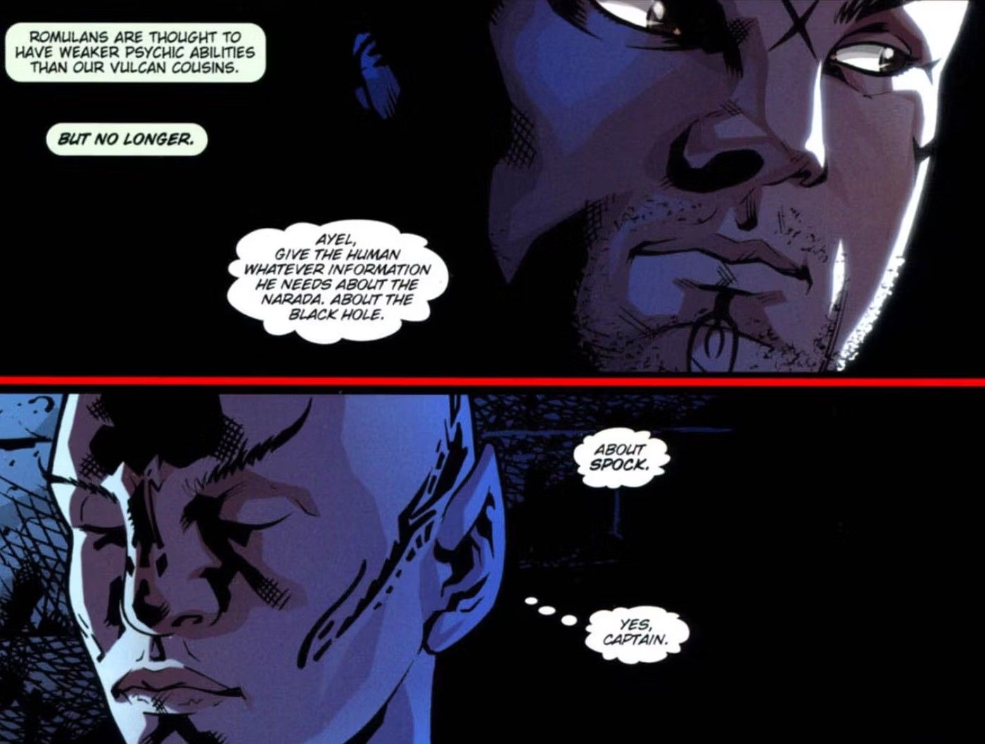 star trek nero romulans psychic telepathic