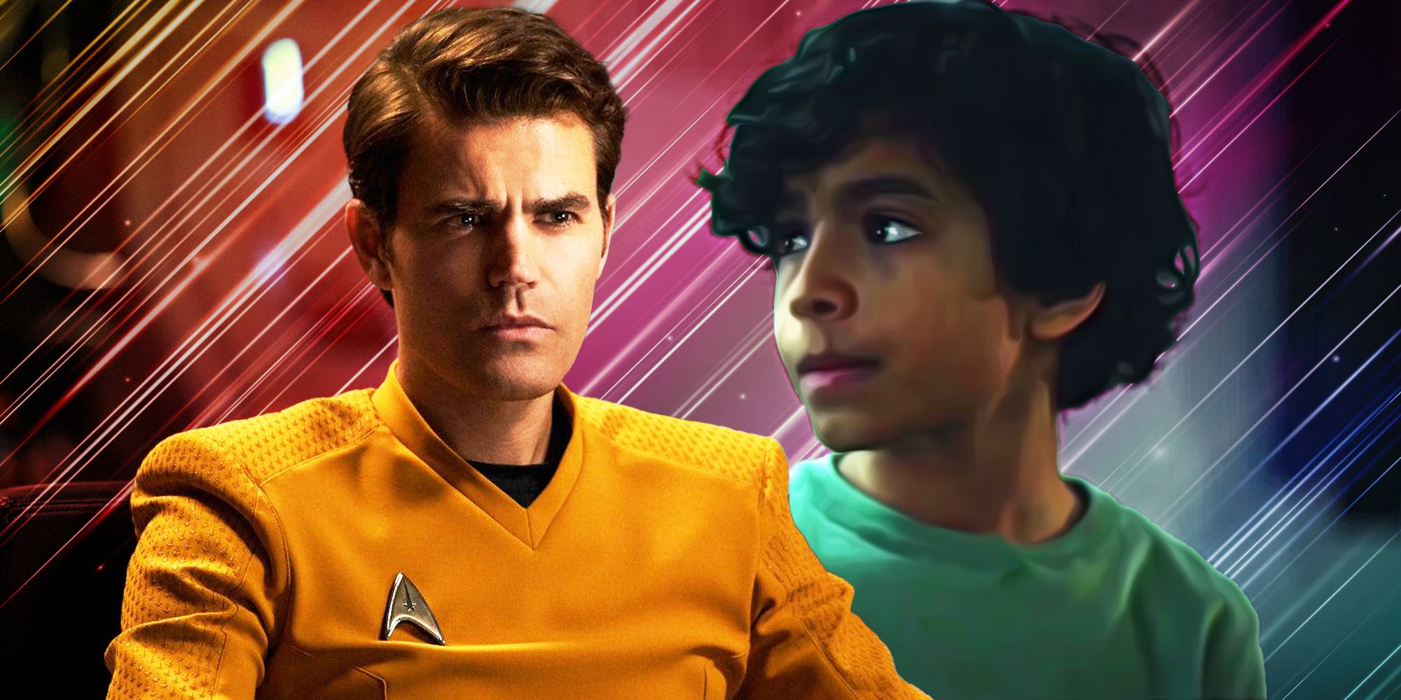 Young Khan and James T. Kirk from Star Trek: Strange New Worlds.